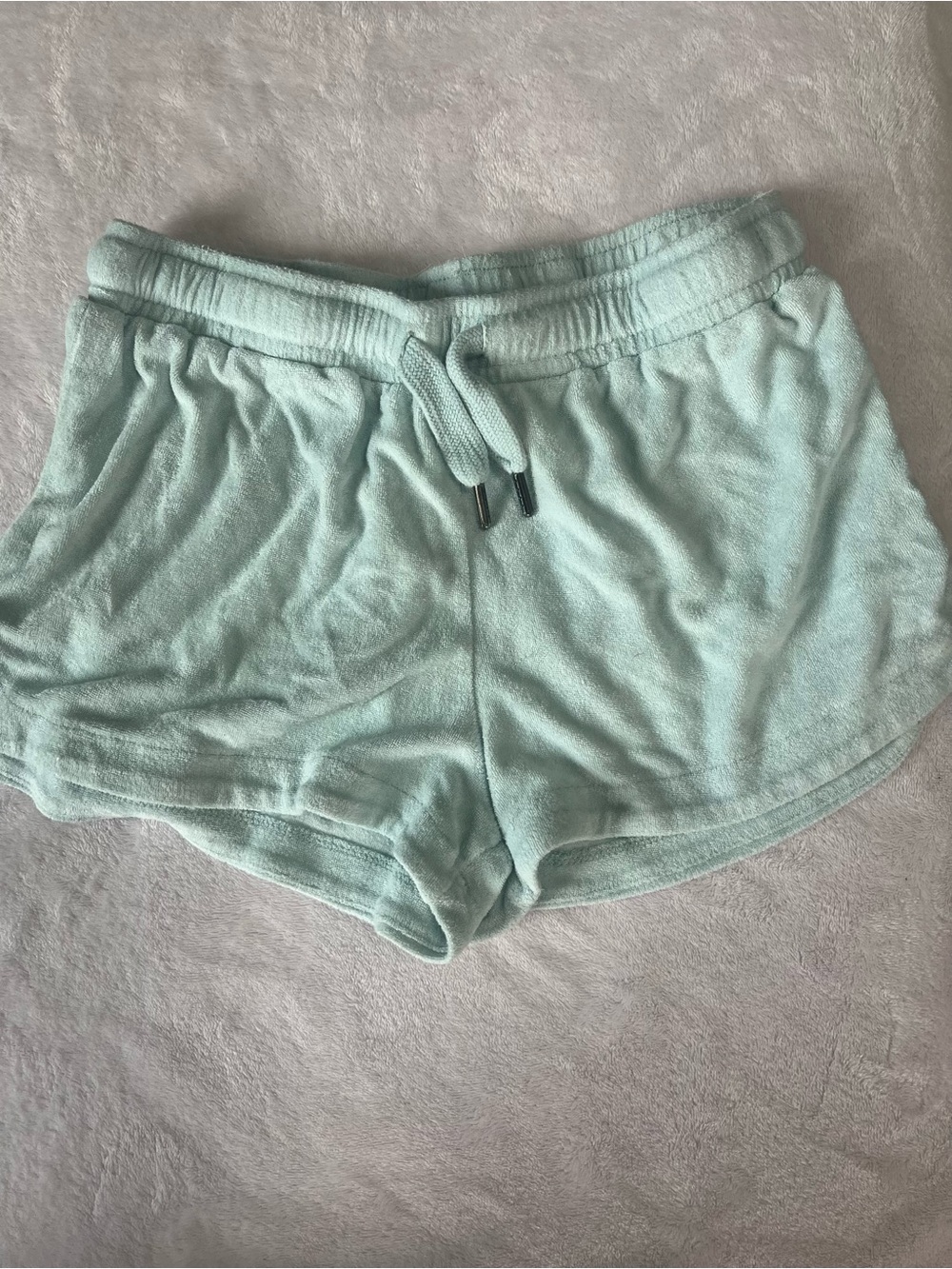 Ocean Drive Plush Terry Drawstring Shorts - Mint Green